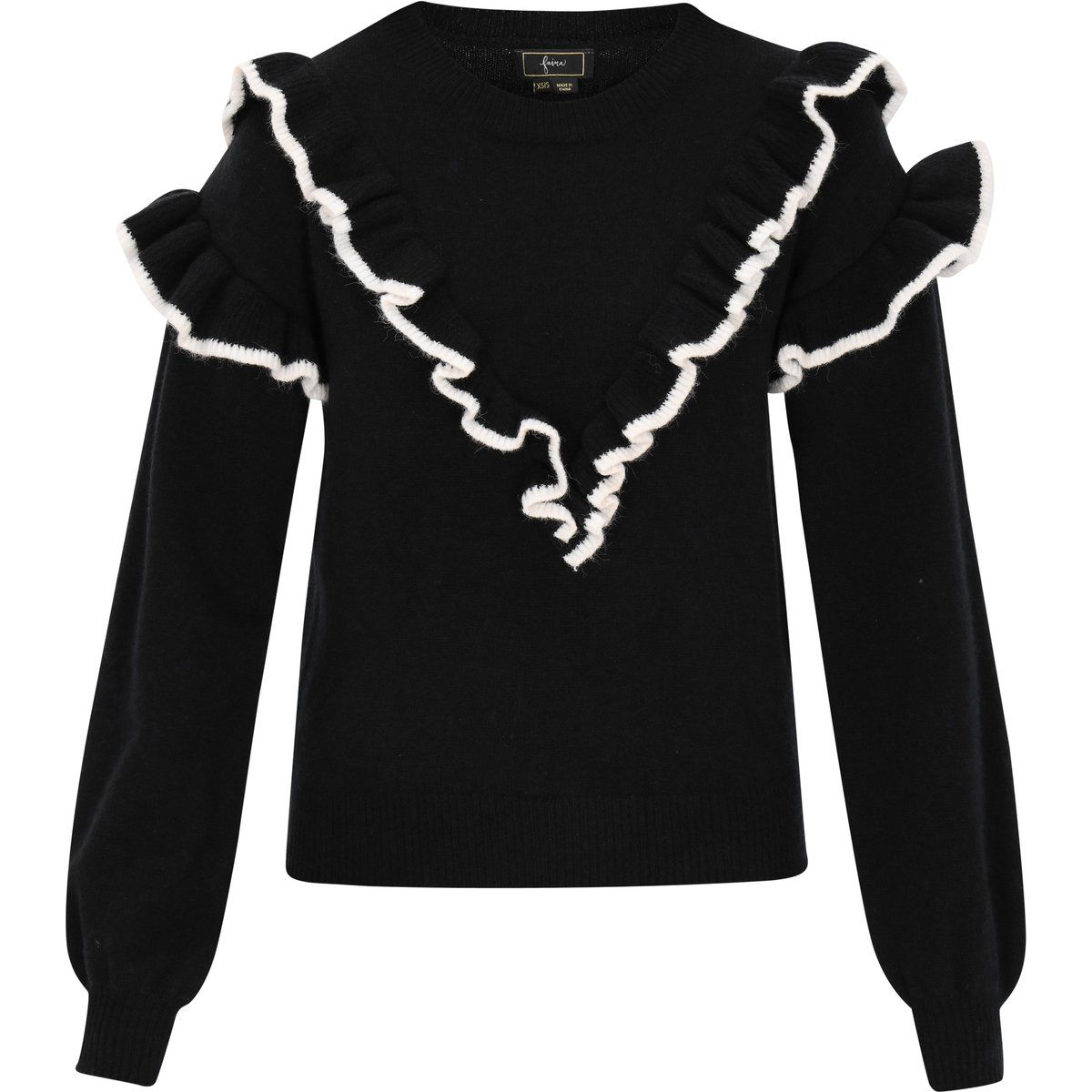 Faina Pullover Frauen schwarz-weiß