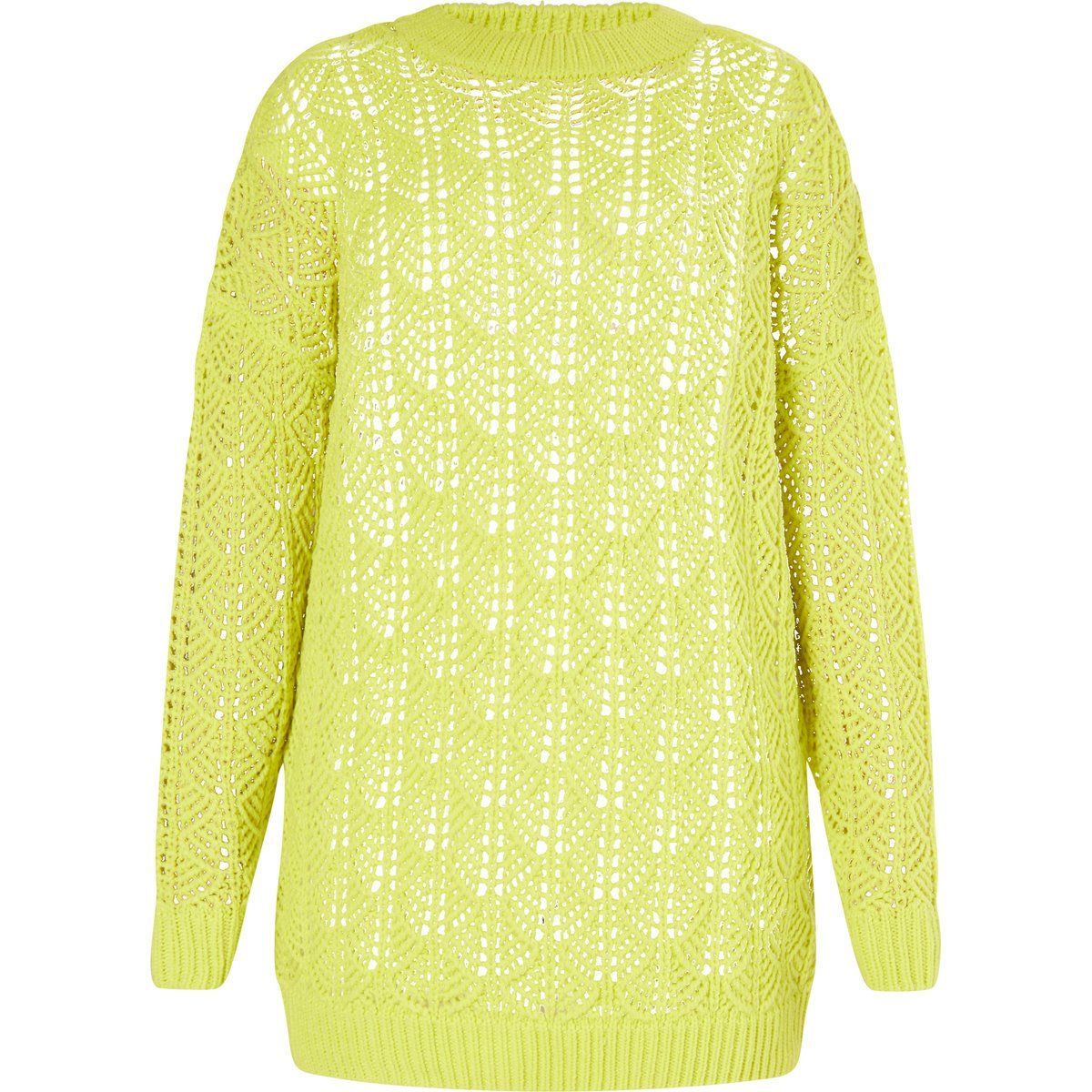 Oversized Strickpullover mit Lochmuster