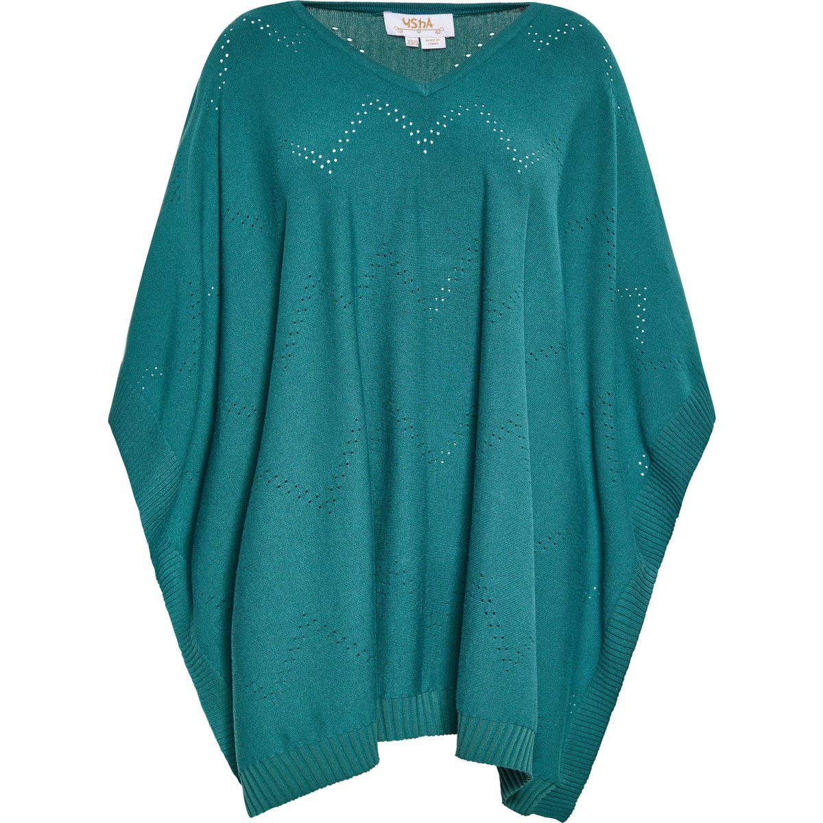 Locker geschnittenes Strick-Poncho-Top