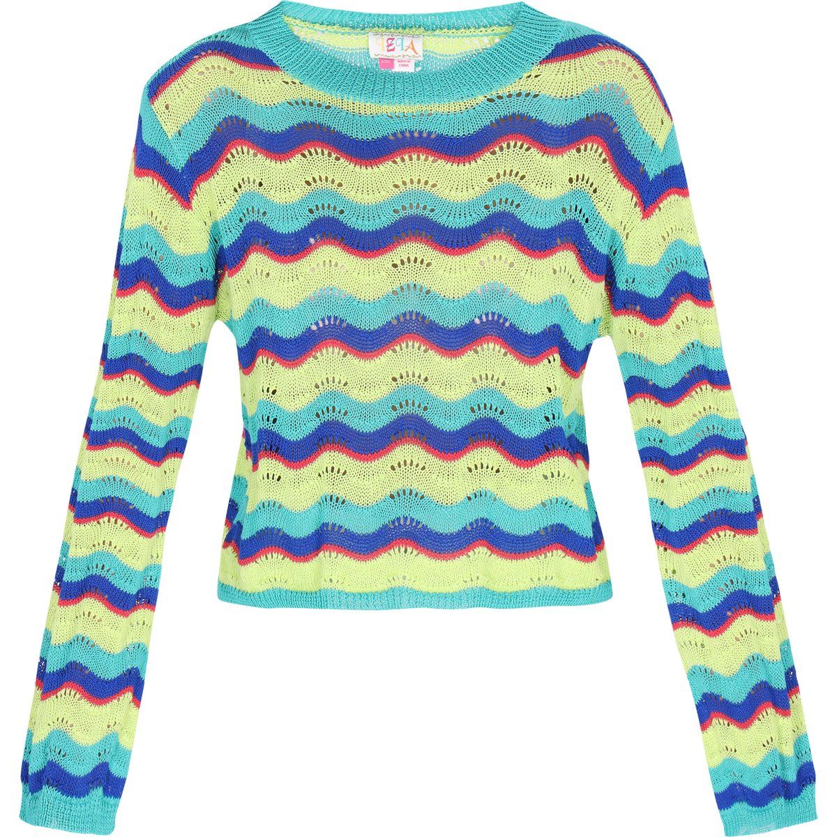 IZIA Pullover Frauen aqua mehrfarbig