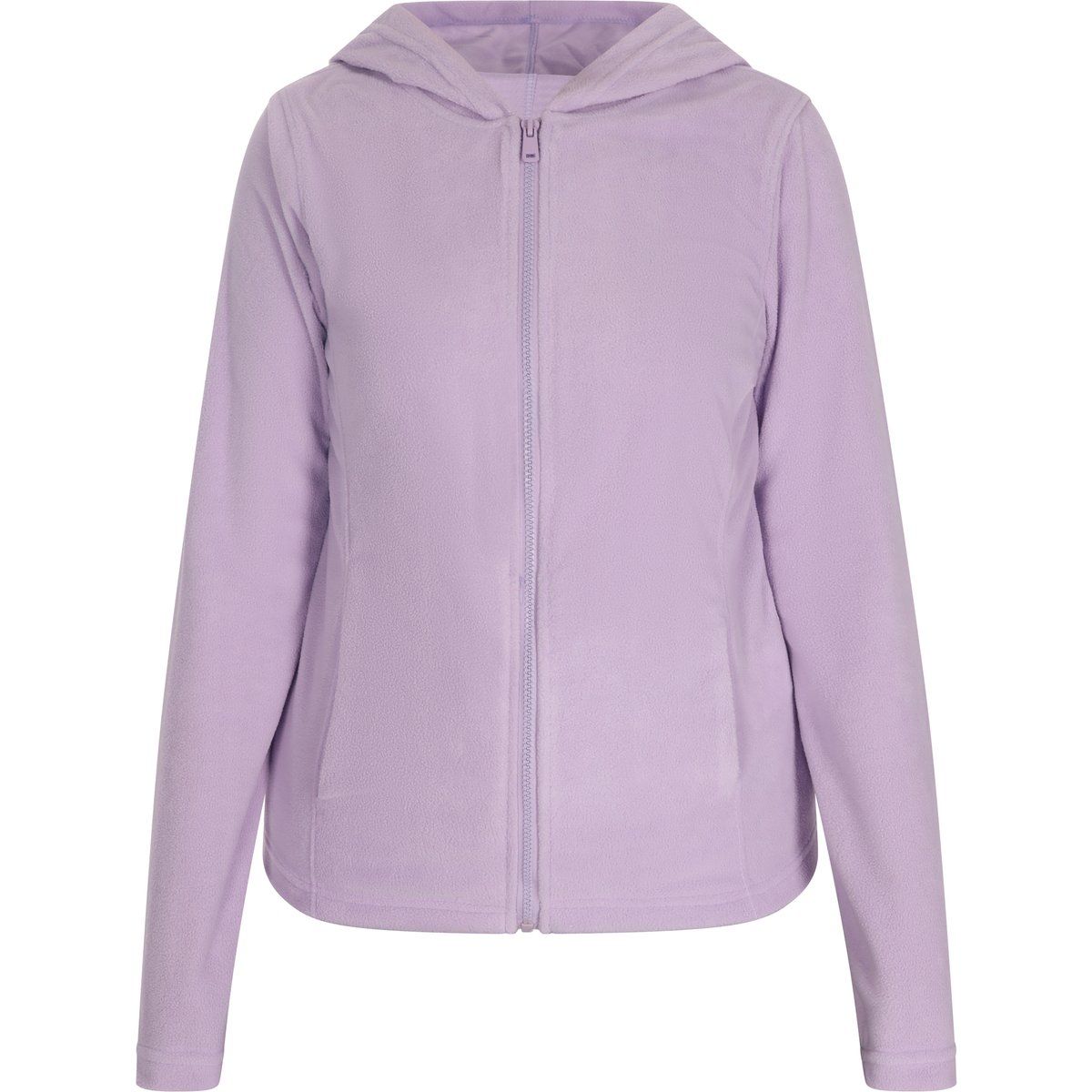 Lässige Fleece-Kapuzenjacke mit Reißverschluss