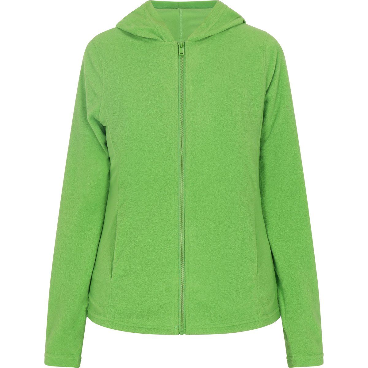Fleecejacke mit Kapuze und Reißverschluss
