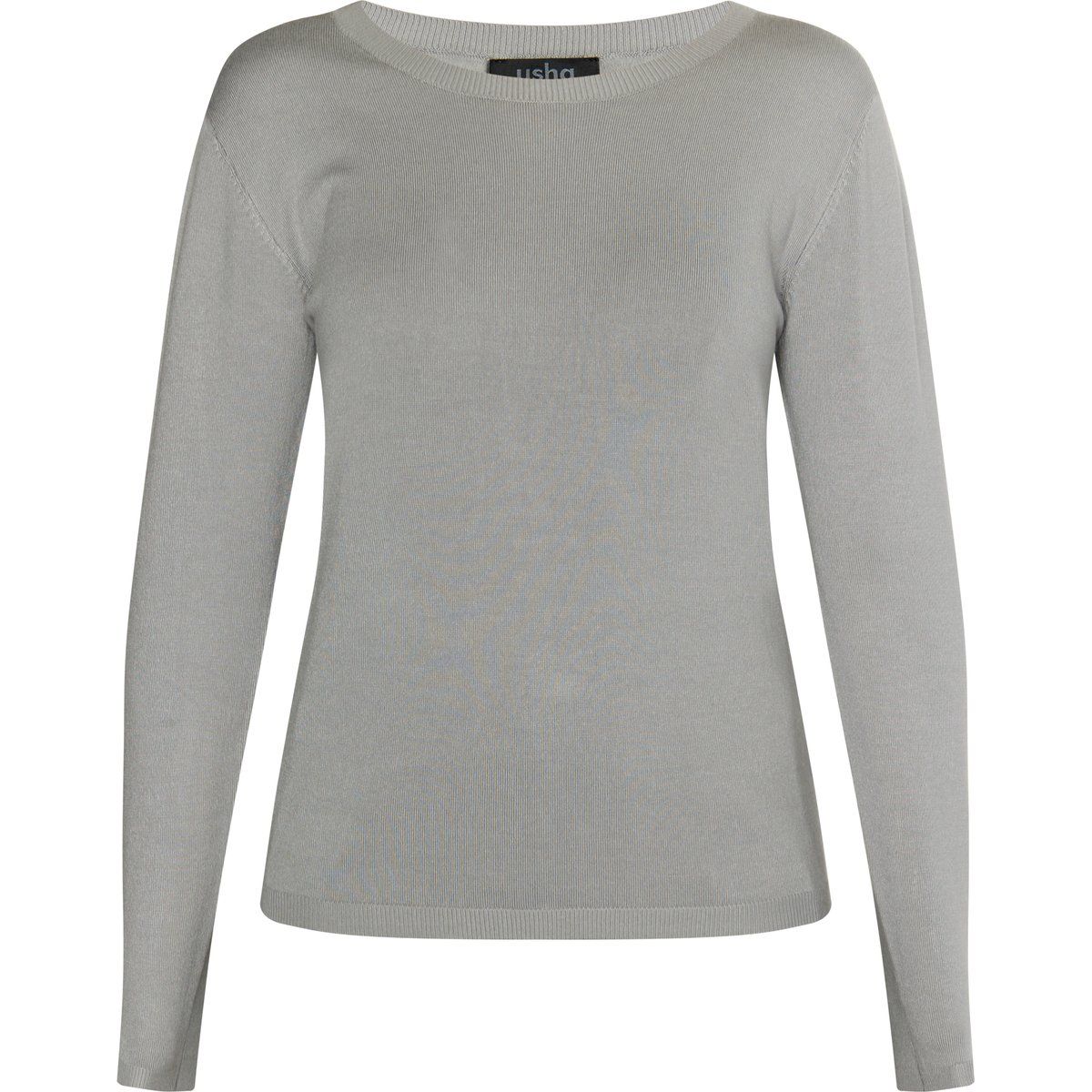 Klassischer Langarmpullover mit Rundhalsausschnitt