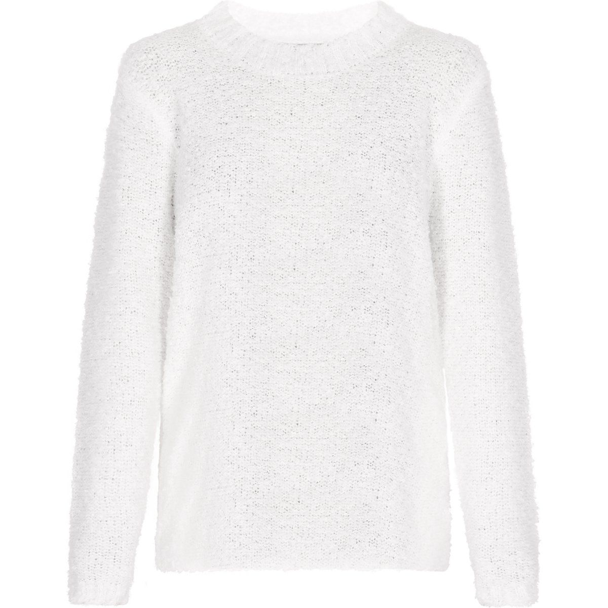 Strukturierter, flauschiger Strickpullover