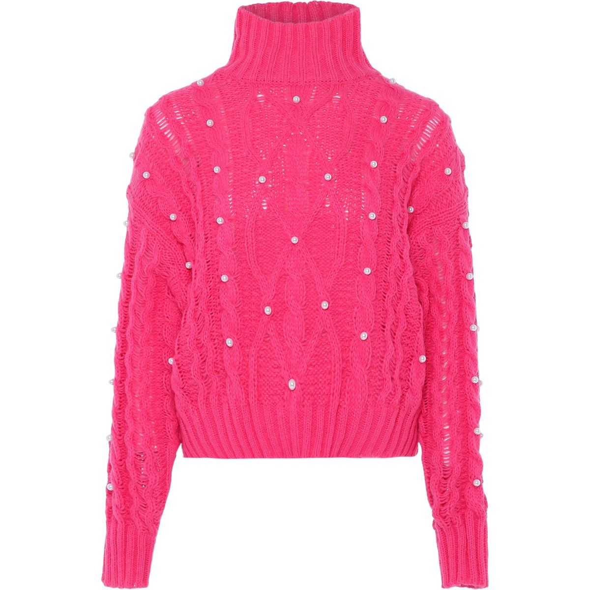 Faina Pullover mit Perlen Damen Rosa