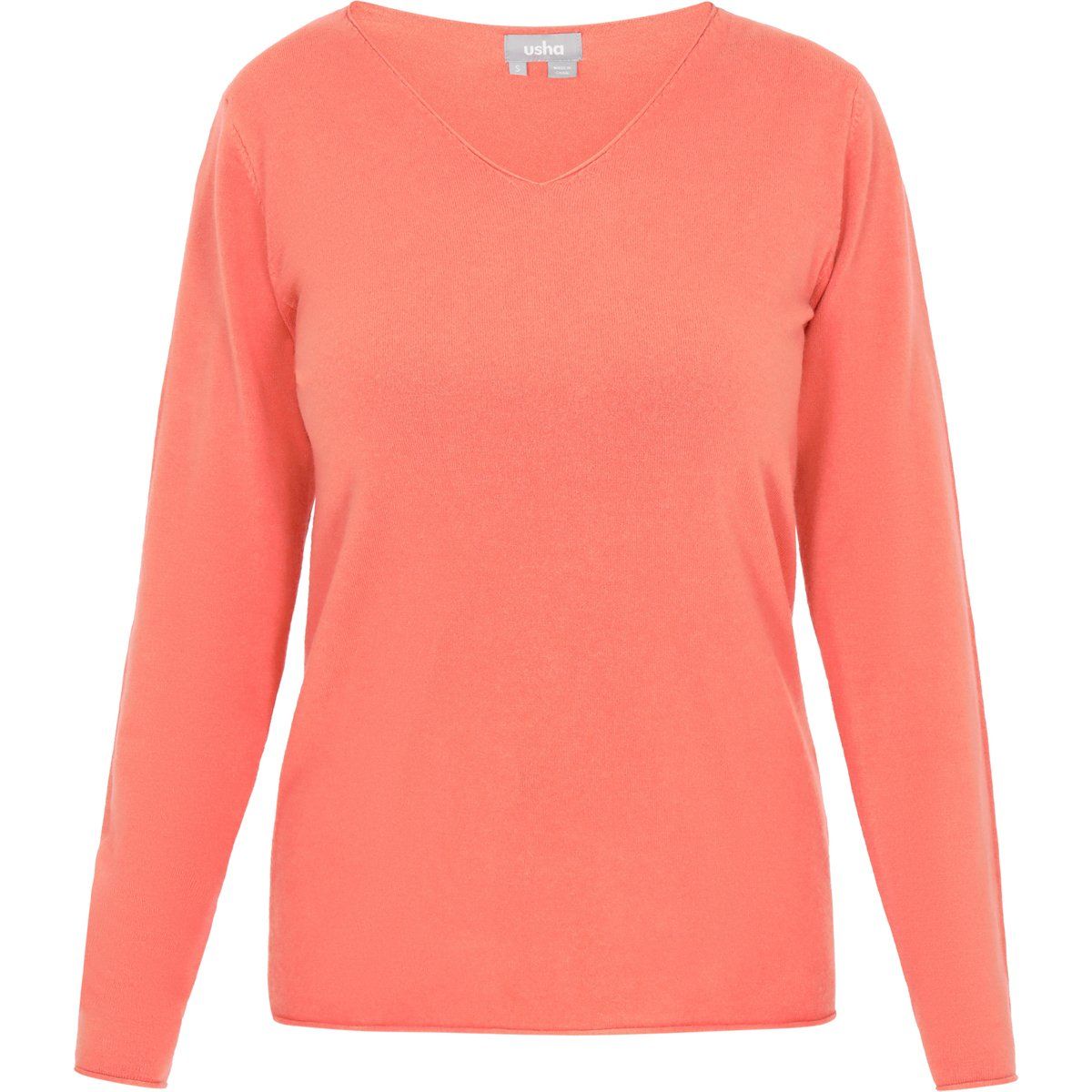 Lässiger V-Ausschnitt Langarm Pullover