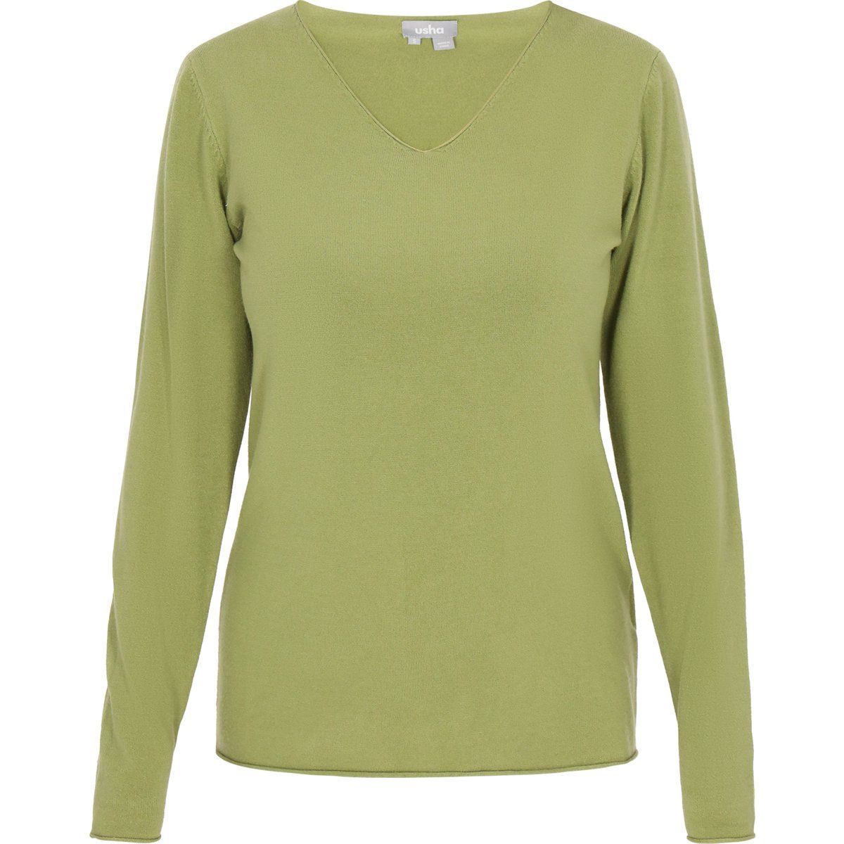 Lässiger V-Ausschnitt Langarm Pullover