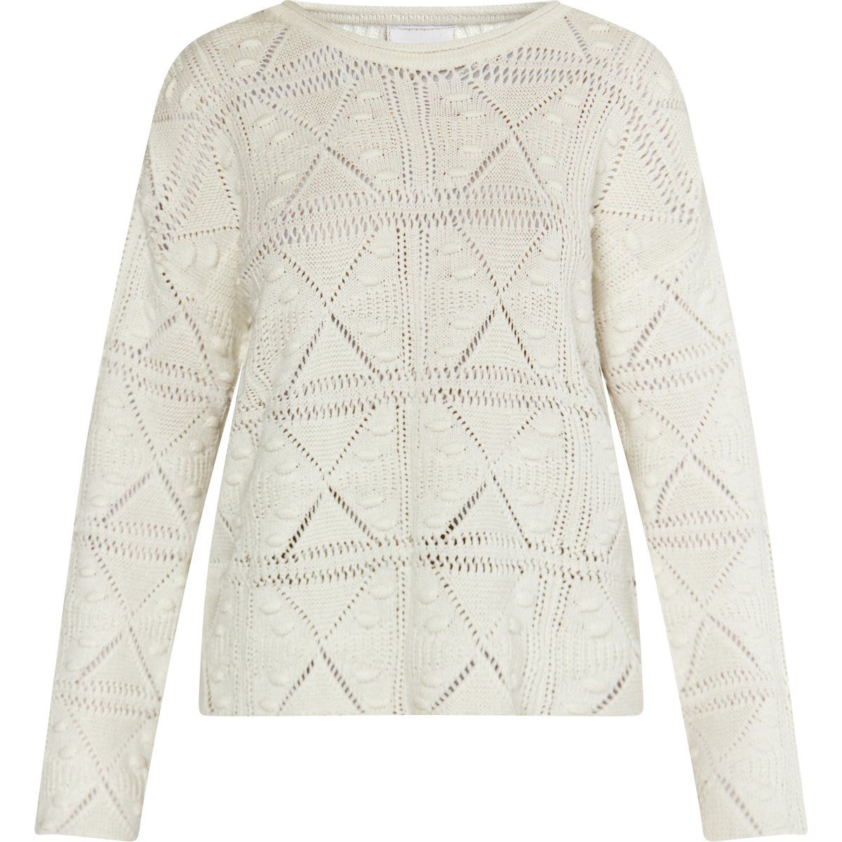 IZIA Strickpullover Damen Wollweiß