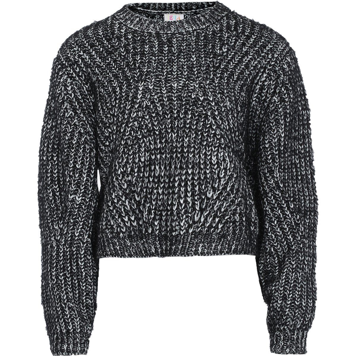 Kurzer Strickpullover mit Strukturmuster