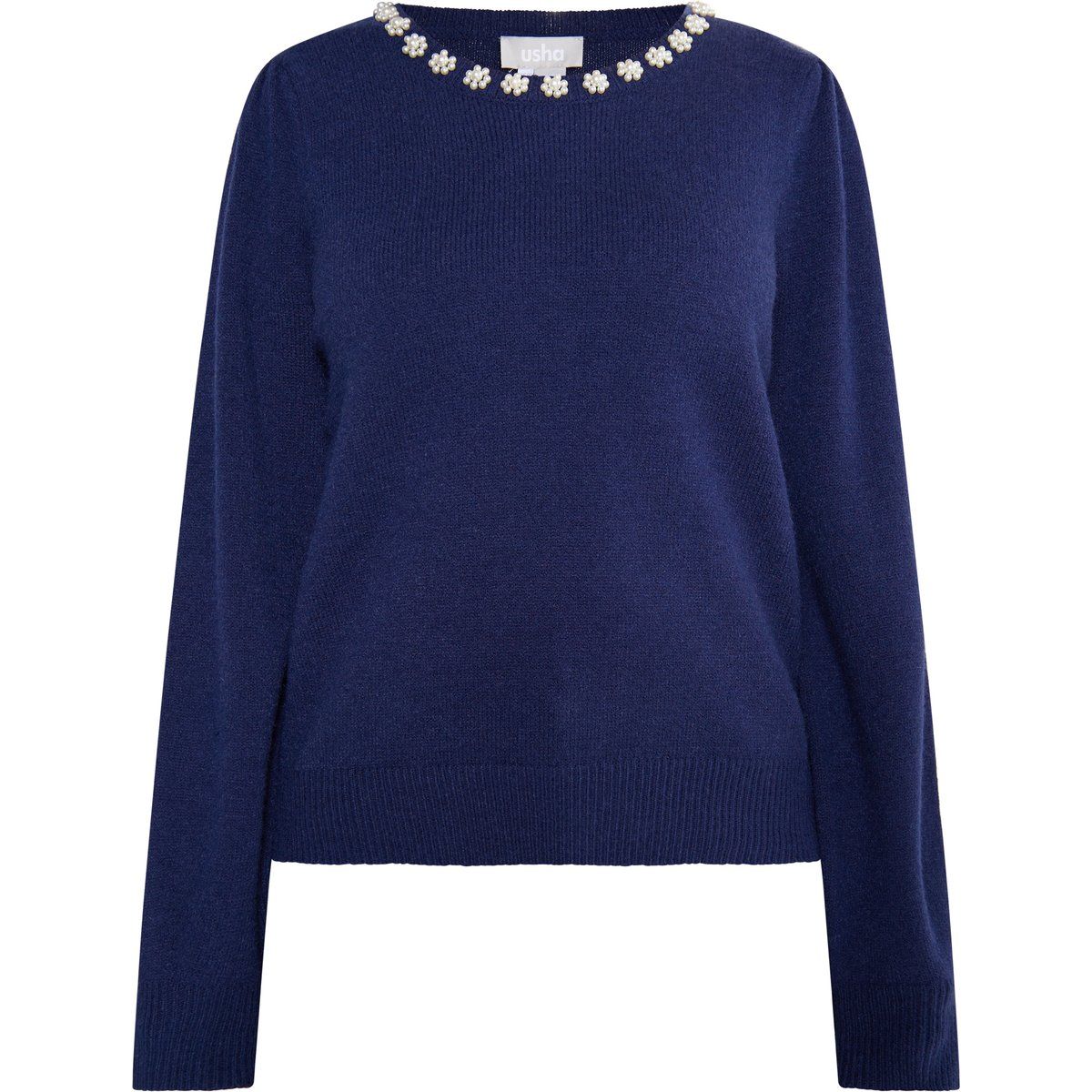 usha Pullover mit Perlen Damen Marine