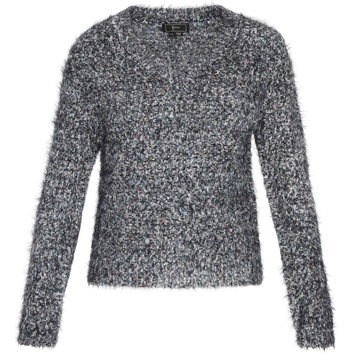 Multicolor Bouclé Strickpullover