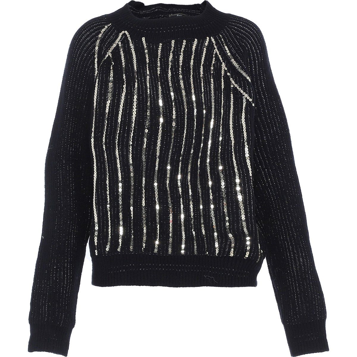 Glitzernder Strickpullover mit Pailletten