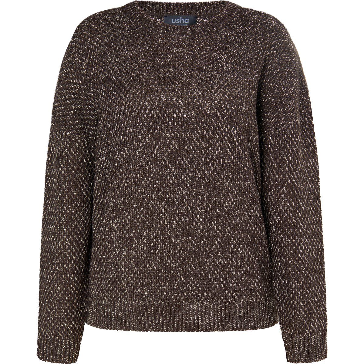 Strickpullover mit Metallicfäden