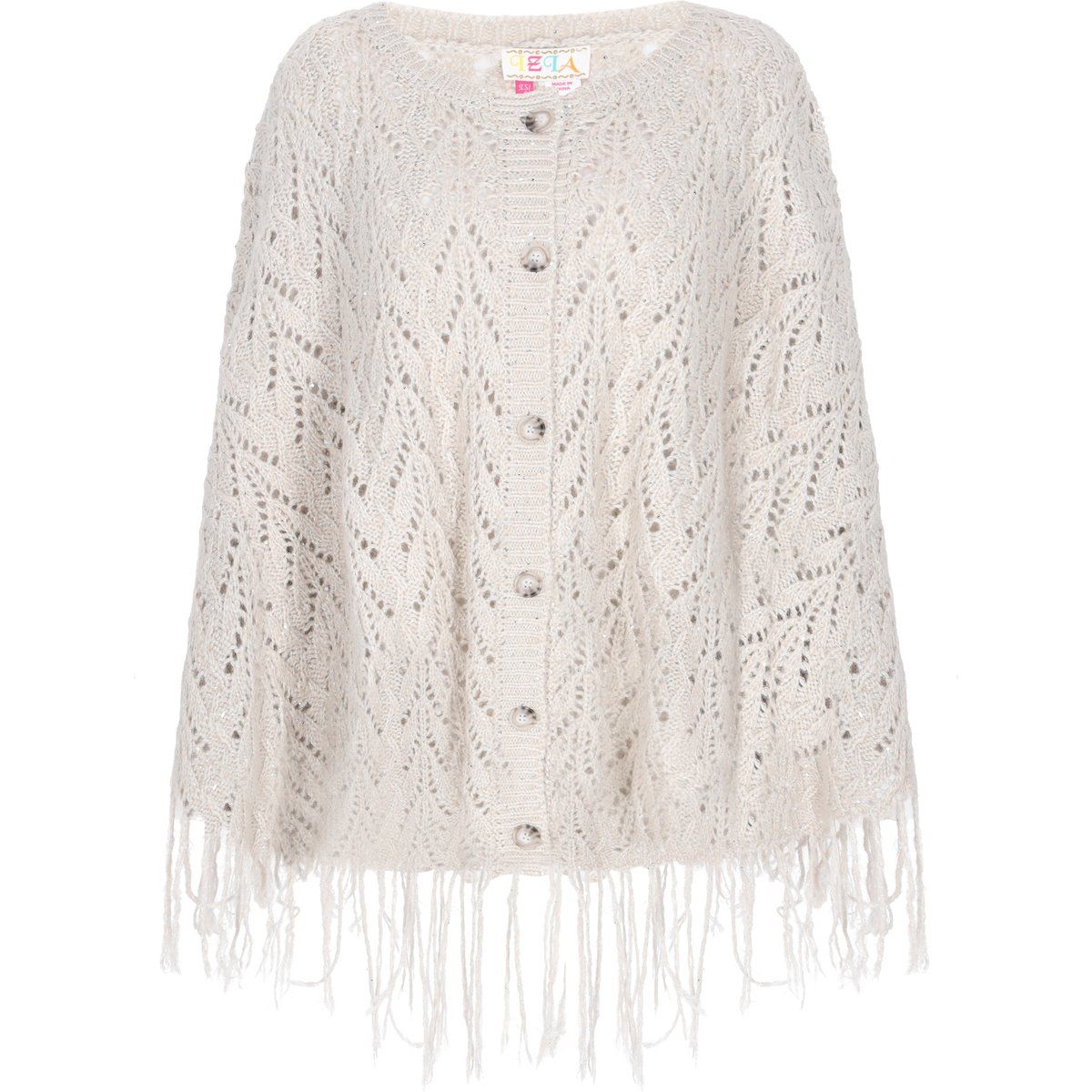 IZIA Poncho Frauen grau