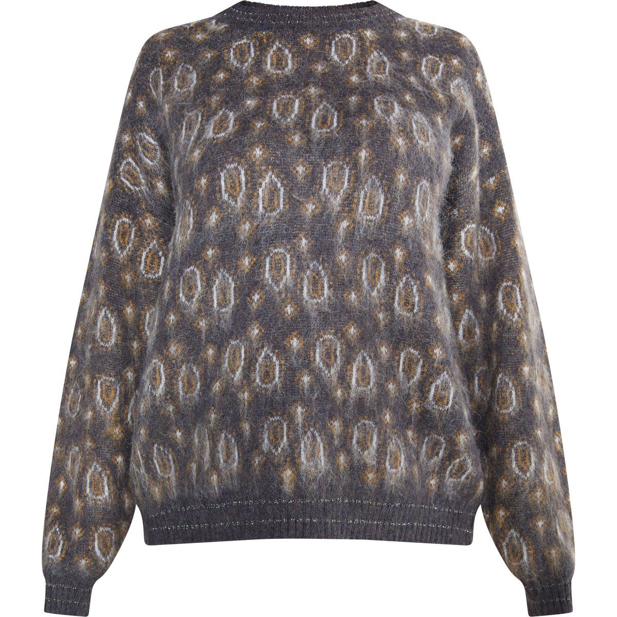 Gemusterter Pullover aus Mohairmischung