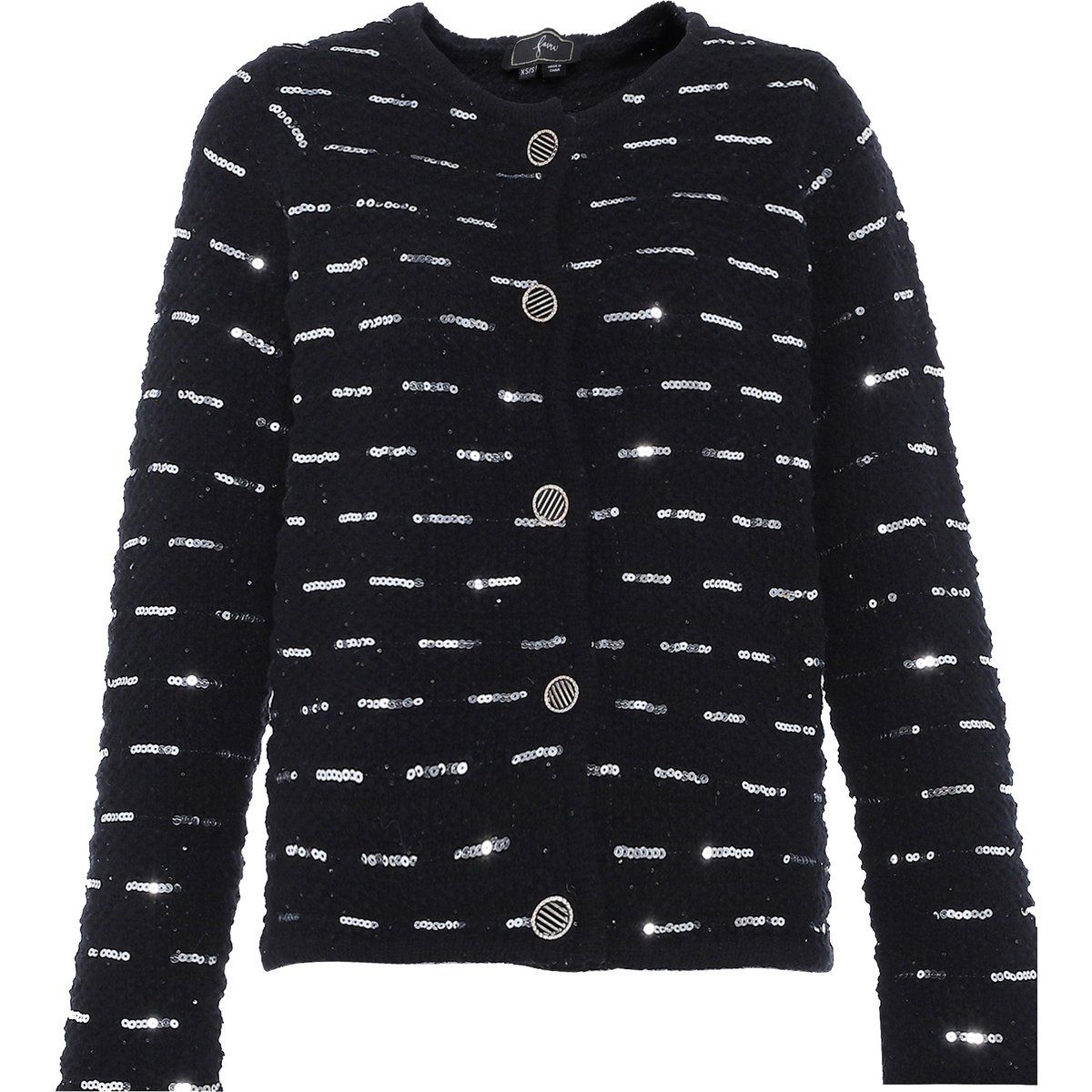 Faina Pailletten Damen schwarz
