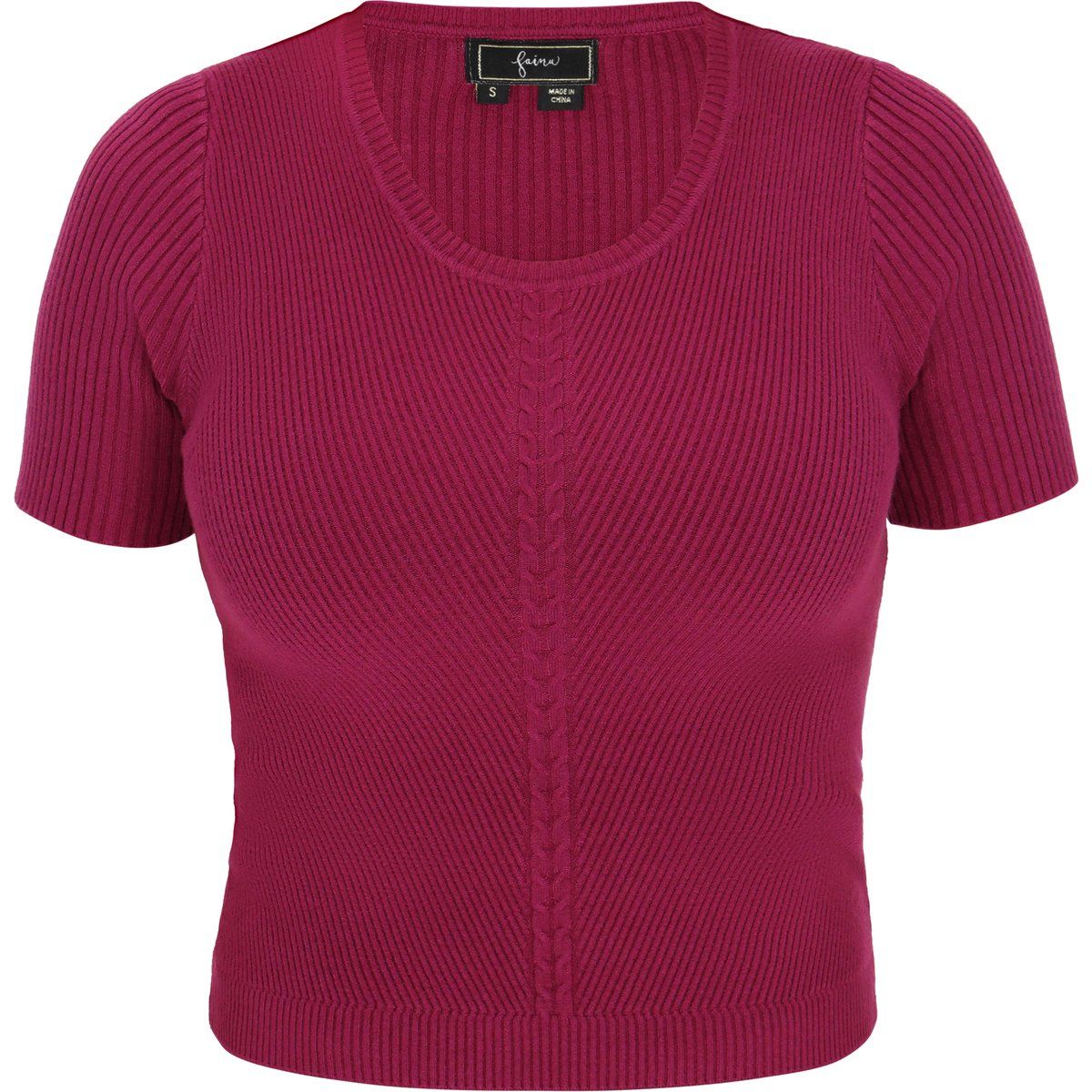 Geripptes Kurzarm-Top