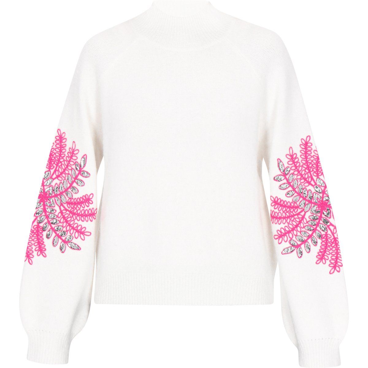 IZIA Pullover Frauen cremeweiß rosa