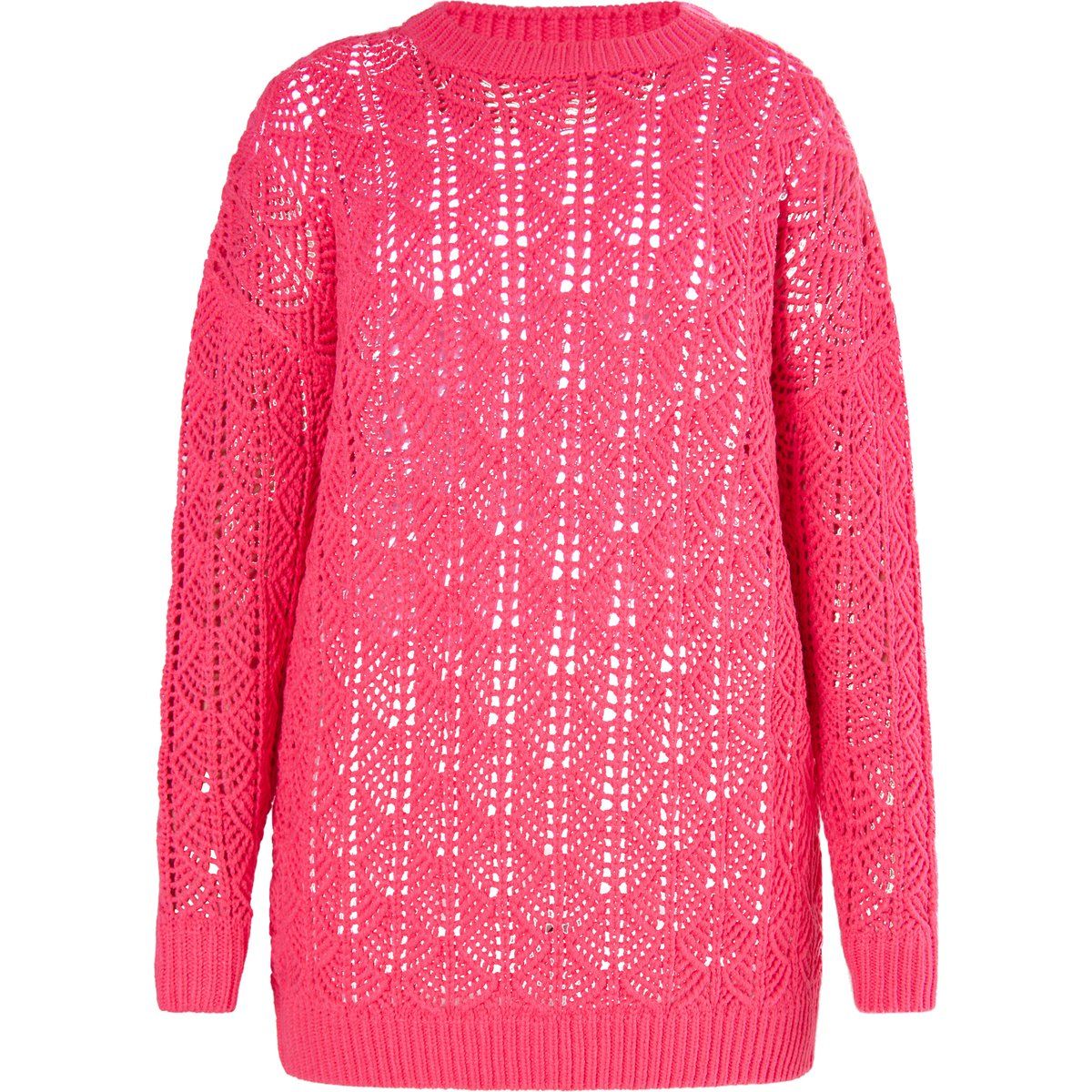 Leichter Strickpullover mit Lochmuster