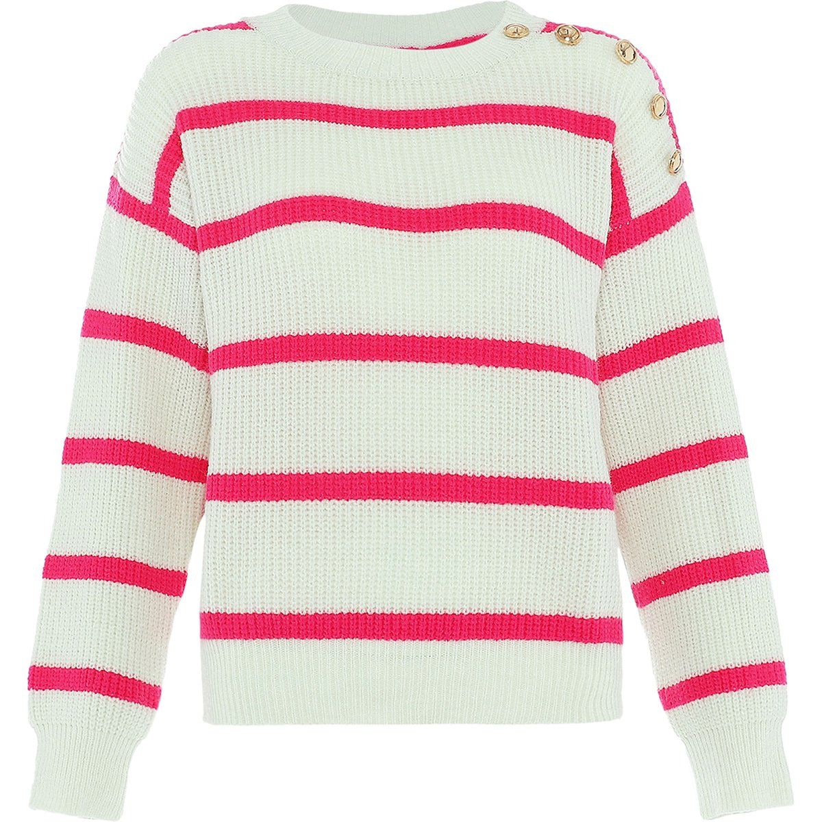 Faina Zur Seite fahren Damen Wollweiß rosa
