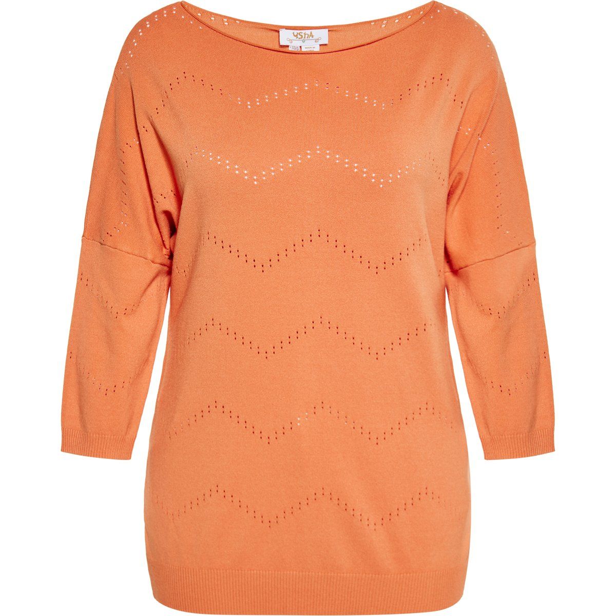 Pullover mit Zickzack-Lochmuster