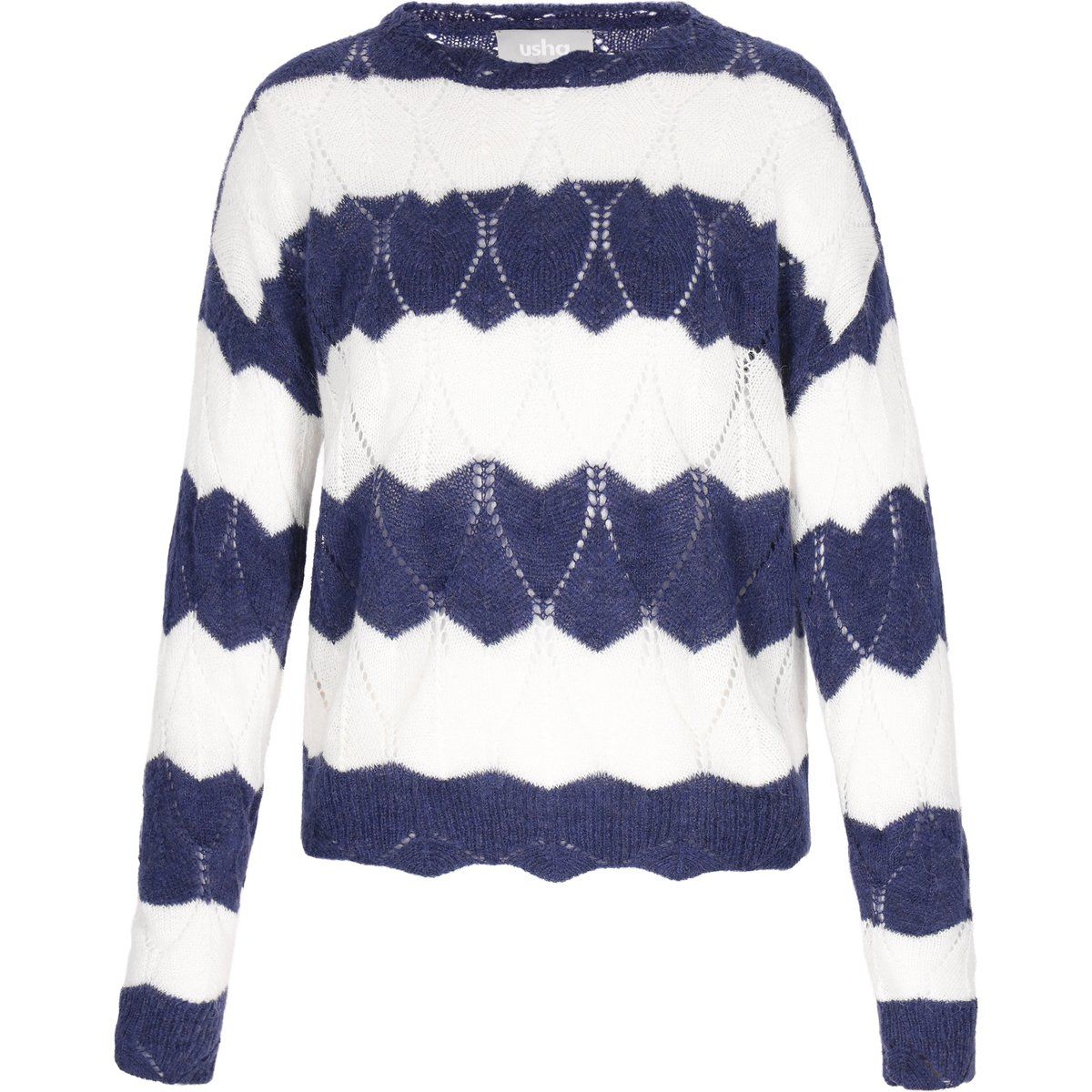 usha Pullover Frauen marineblau cremeweiß