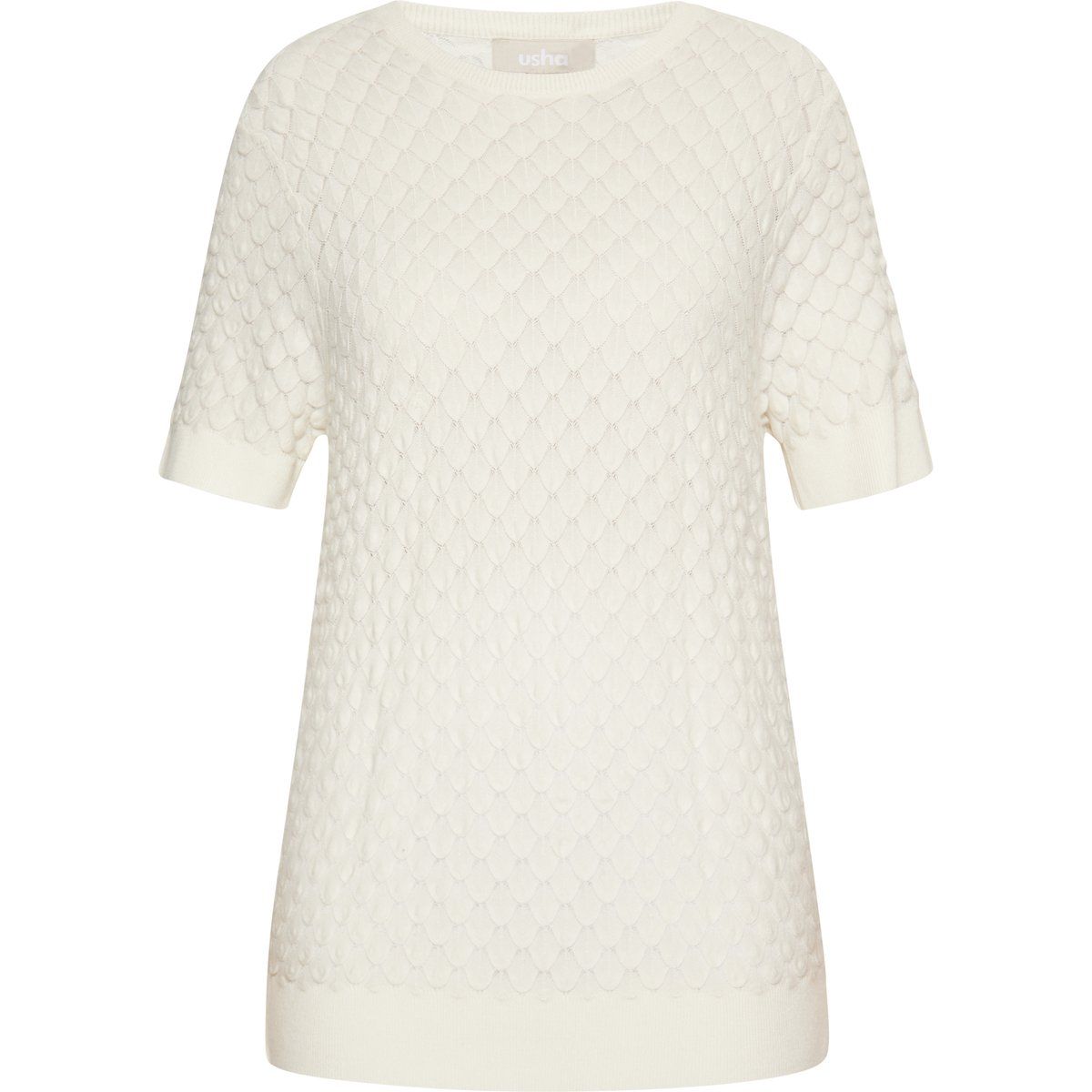 usha Strickpullover Damen Wollweiß