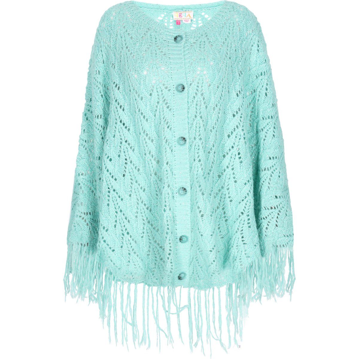 IZIA Poncho Frauen Türkis