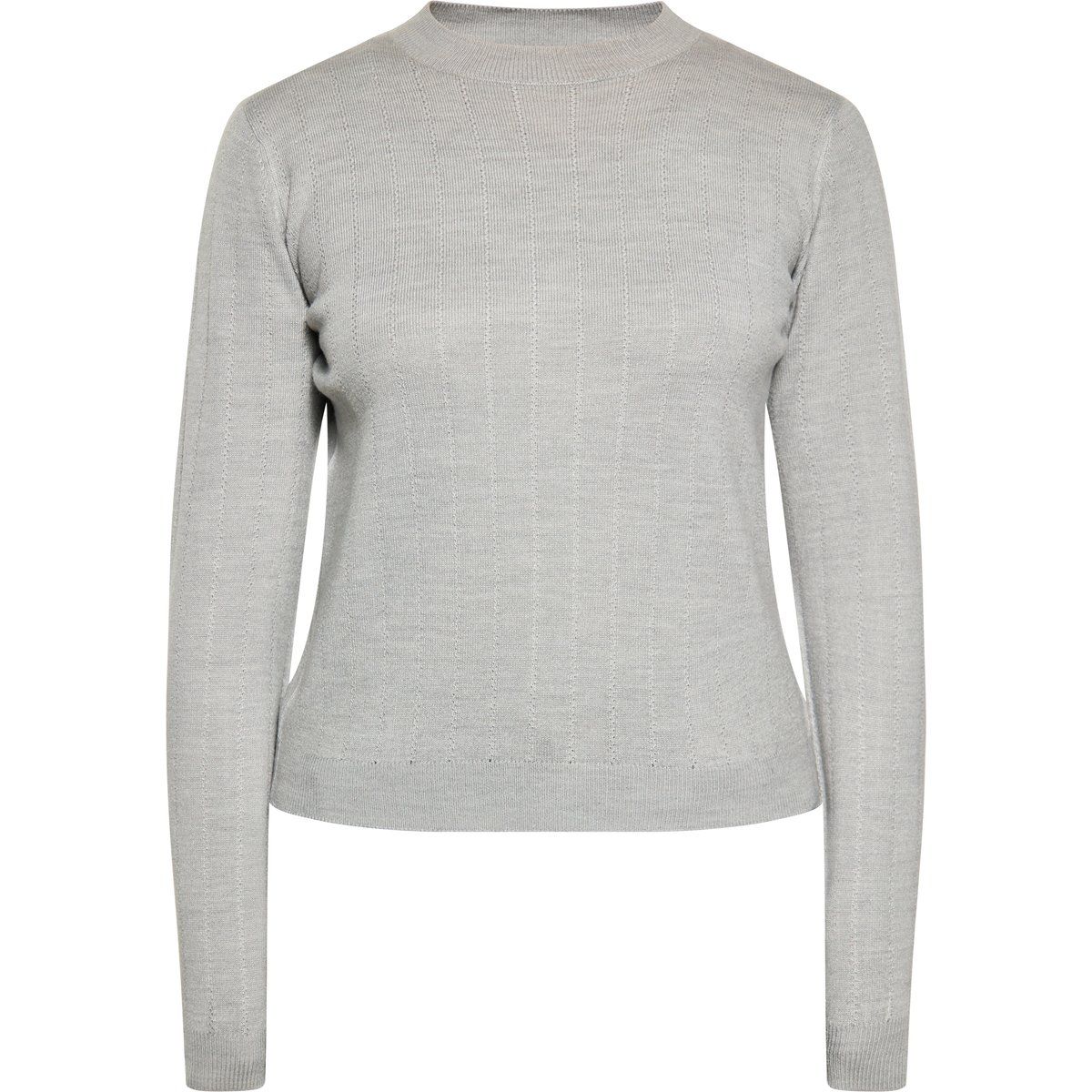 Langärmliger Strickpullover mit Rippenmuster