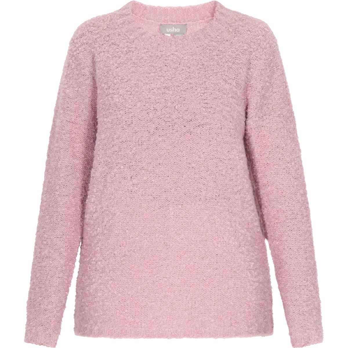 Strukturierter Strickpullover mit langen Ärmeln
