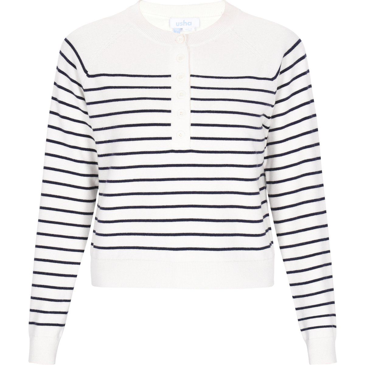 usha Pullover Frauen Cremeweiß, Marineblau