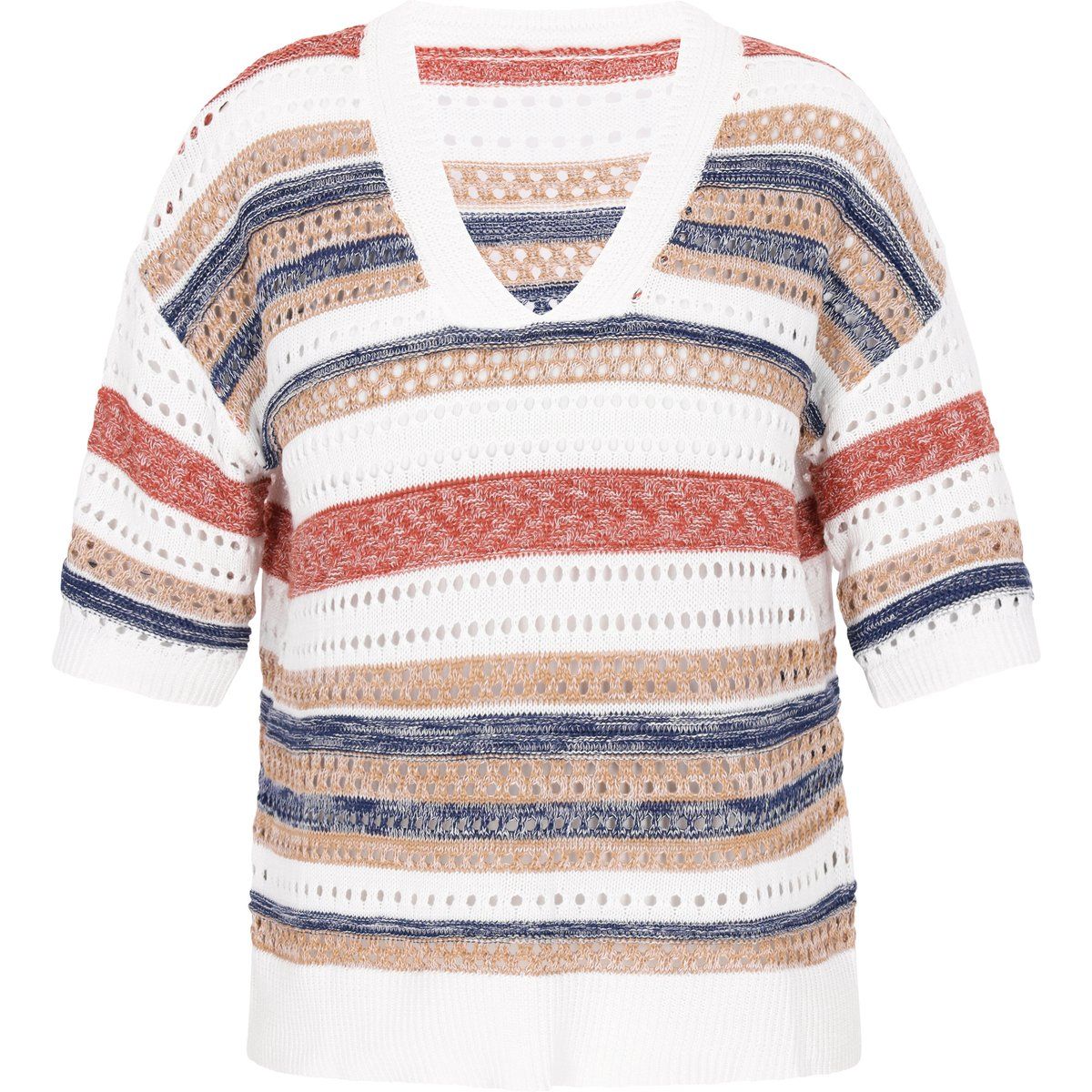 usha Pullover Frauen weiß mehrfarbig