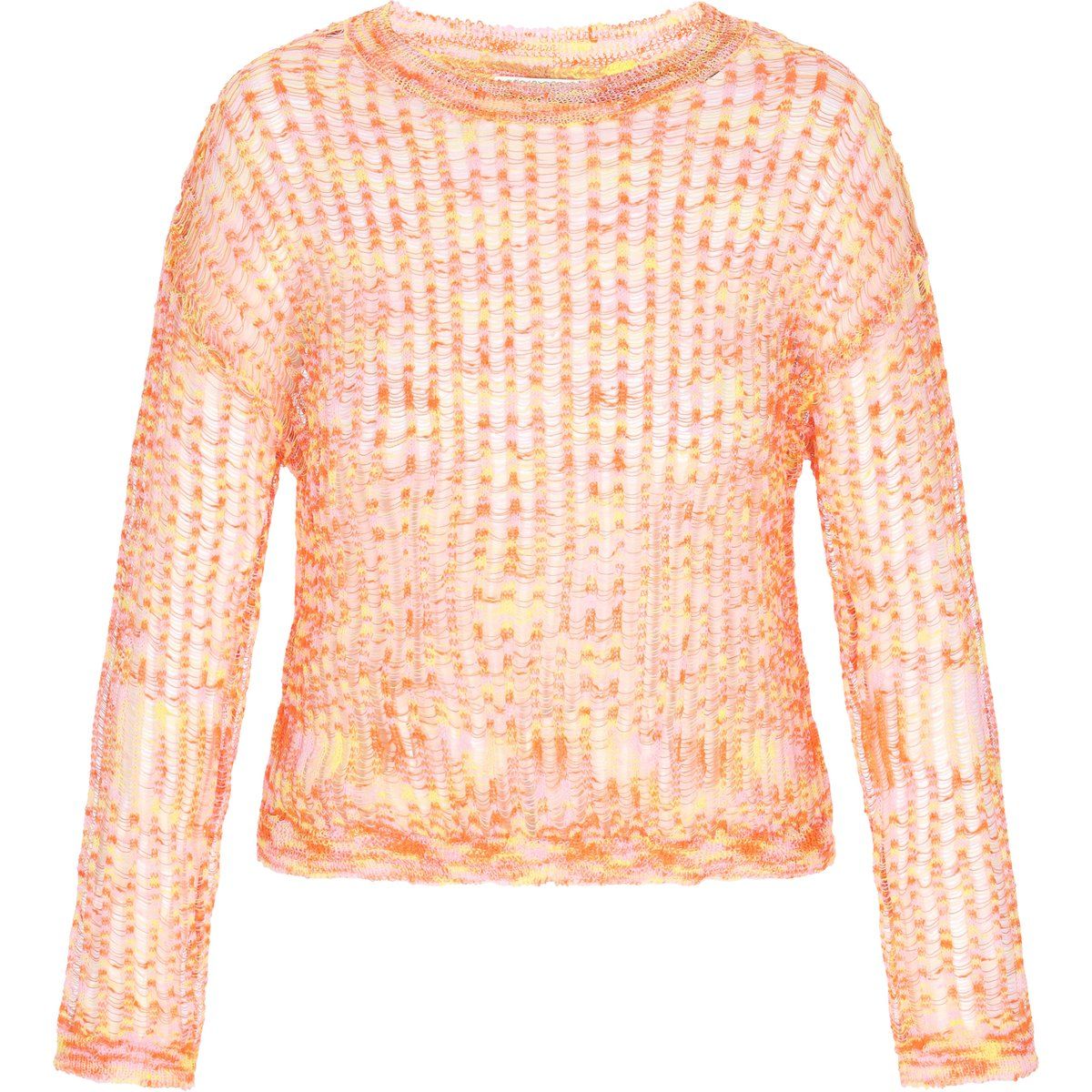 IZIA Pullover Frauen orange mehrfarbig