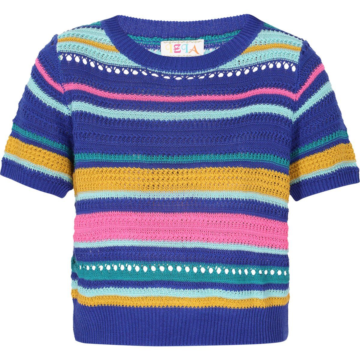 IZIA Pullover Frauen blau mehrfarbig