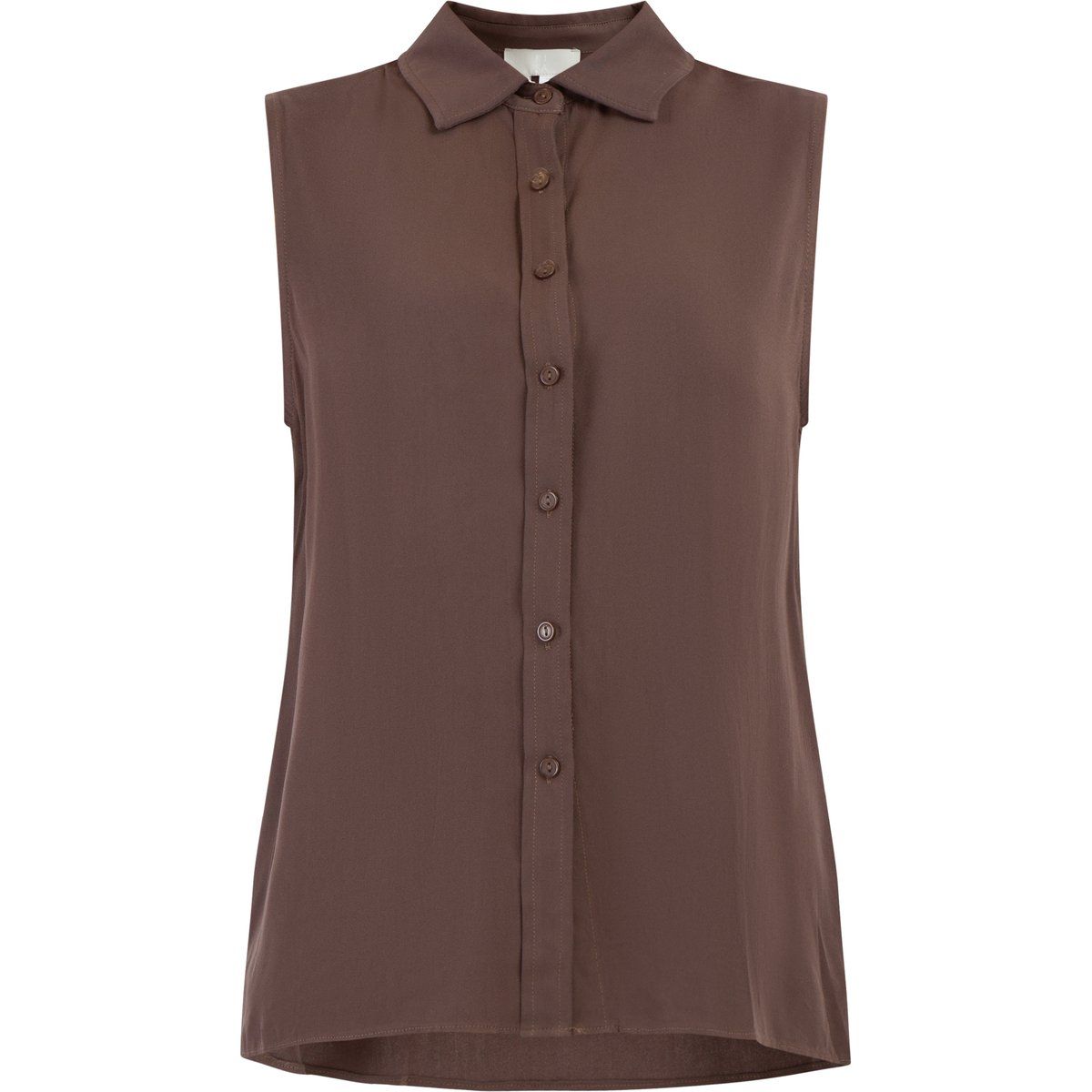 RISA Blusentop Damen dunkelbraun