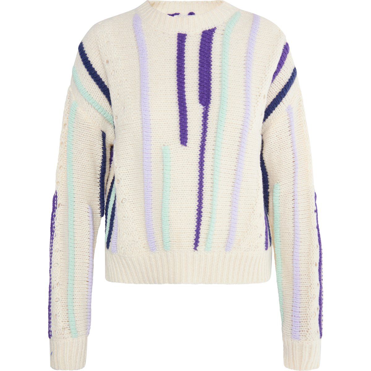 Gestreifter, Strick, Kurz Pullover