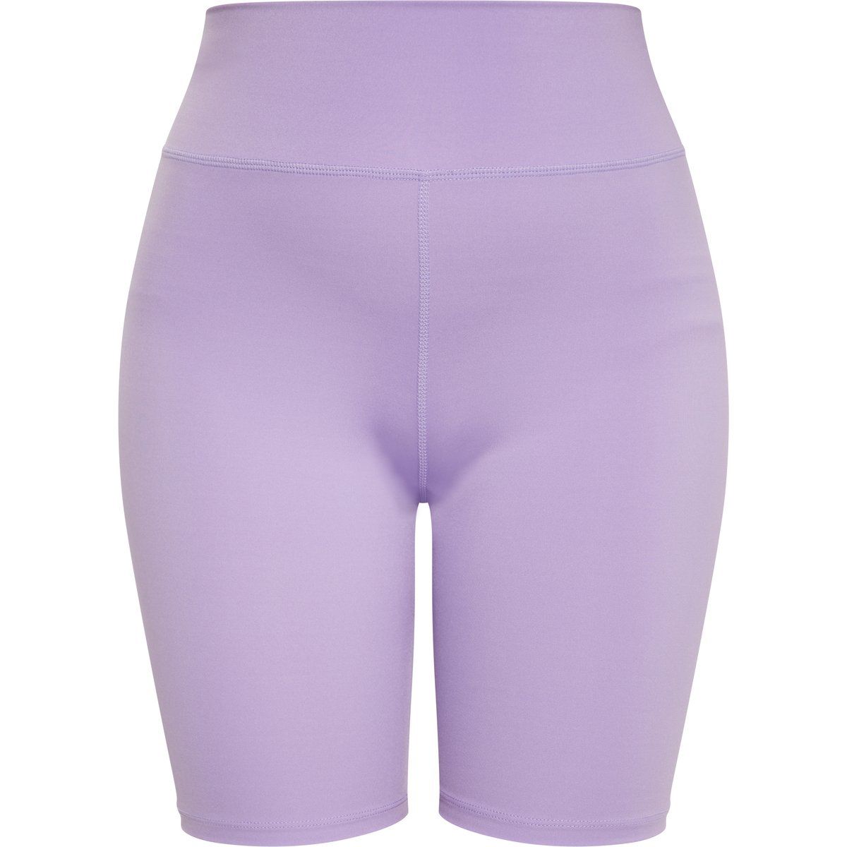 Lavendelfarbene High-Waist Radlerhose