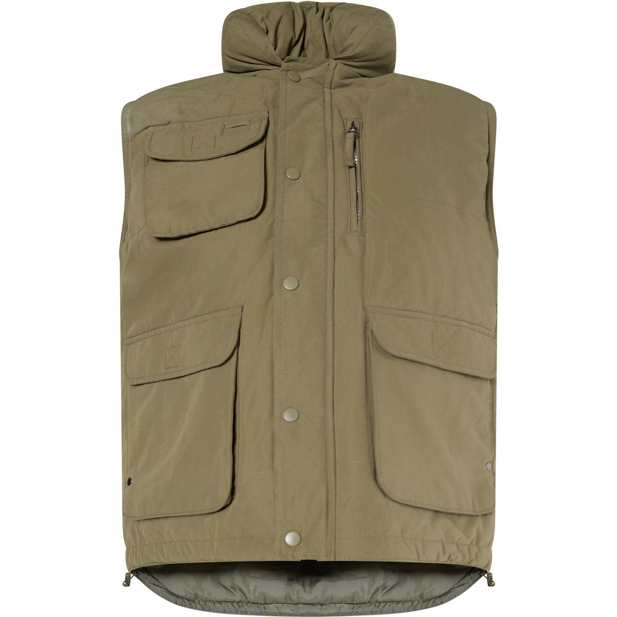 Herren Steppweste Militärstil Olive