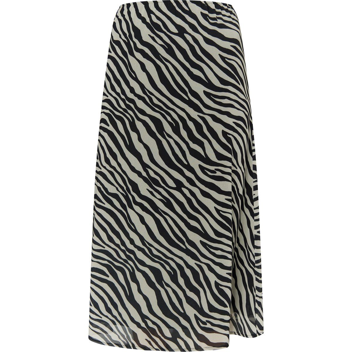 Zebra Print Midi A-Linien Rock