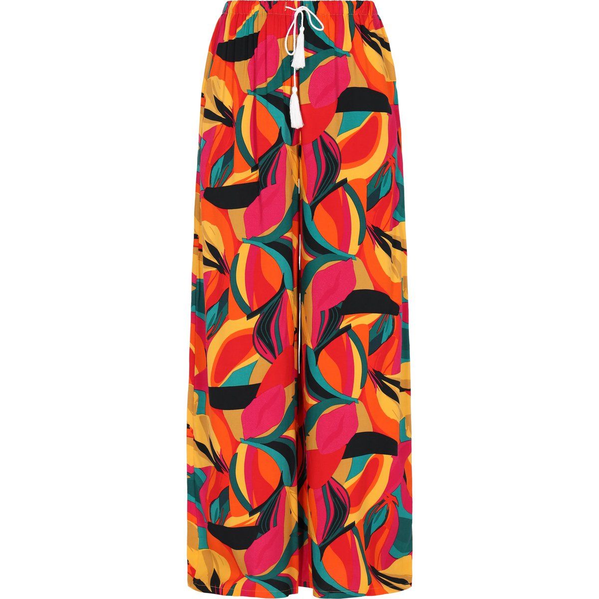 Weite Palazzo-Hose mit Boho-Print