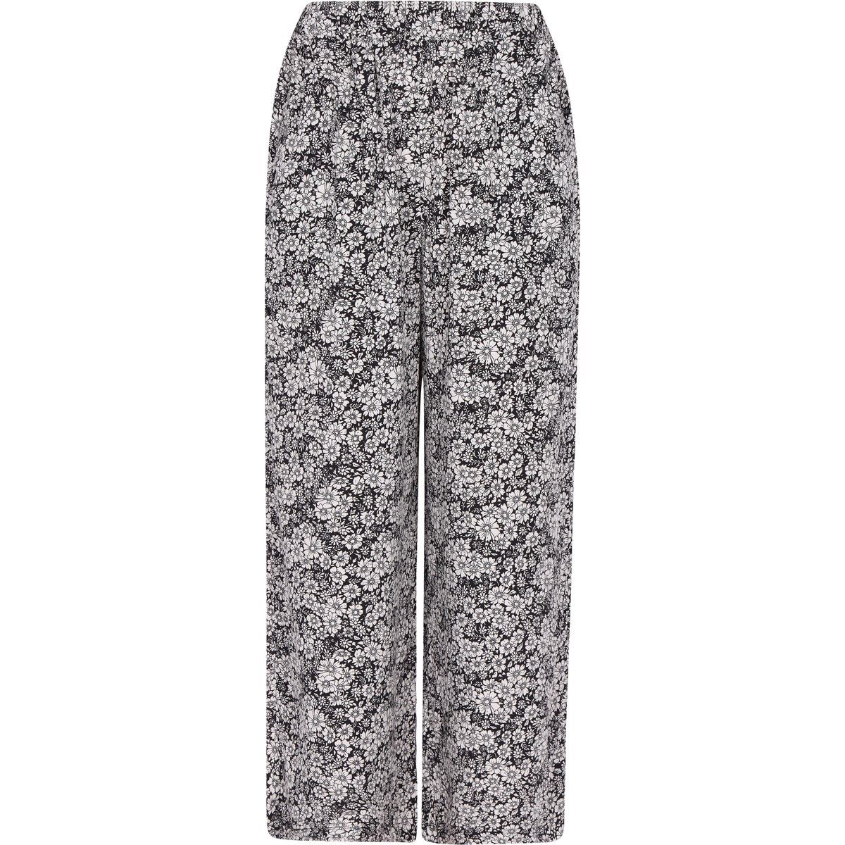 Hose mit weitem Bein und Blumenmuster