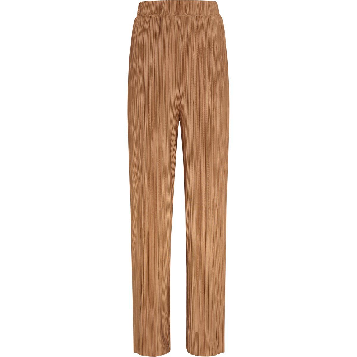 Plissee Cropped Hose mit weitem Bein
