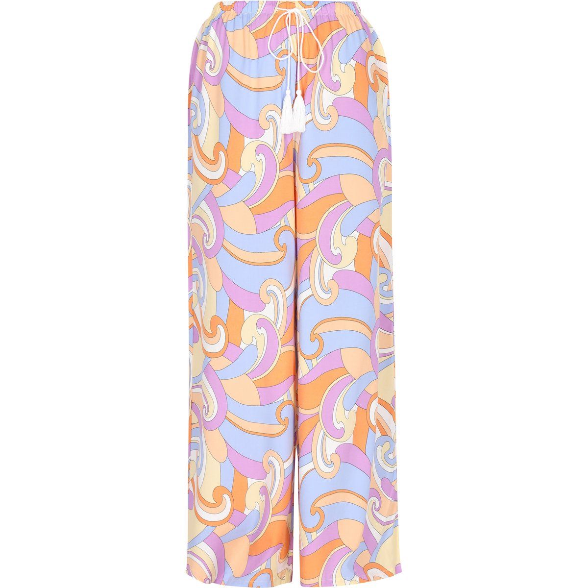 Weite Loungehose mit abstraktem Muster