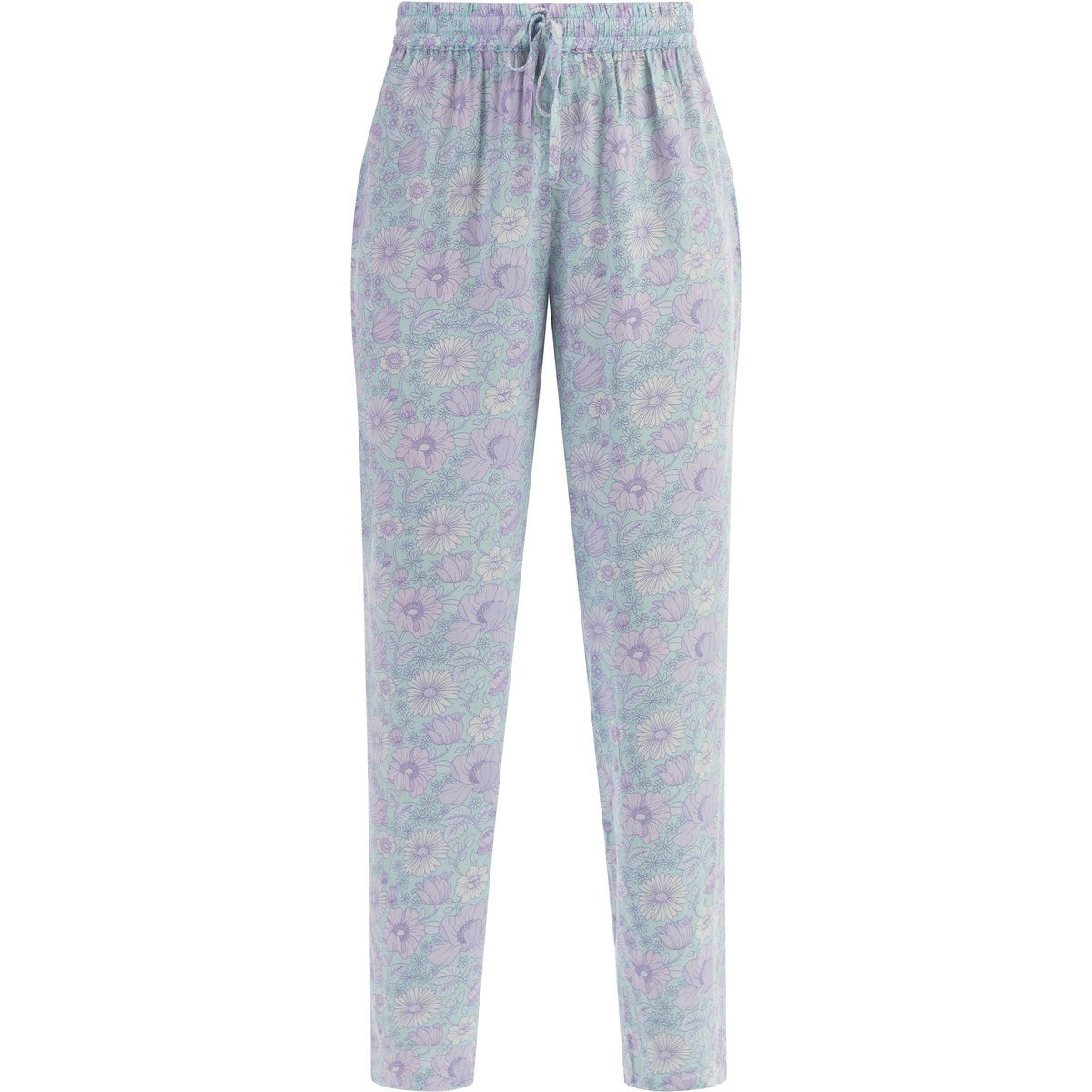 usha Stoffhose Damen Türkis Mehrfarbig