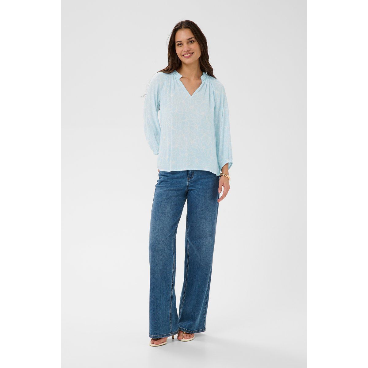 Bluse mit Blumenmuster und lockerer Passform