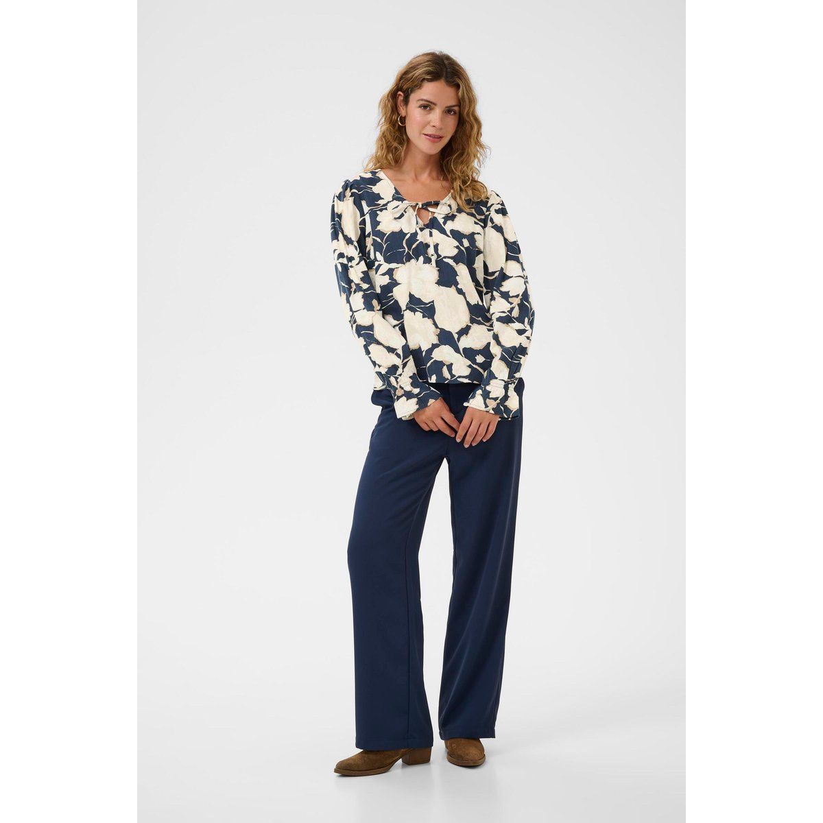 Langärmlige Bluse mit Blumendruck