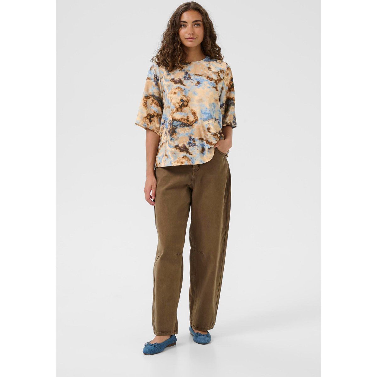Kurzarm-Bluse CUhizzy Kurzarm-Bluse Relaxed fit