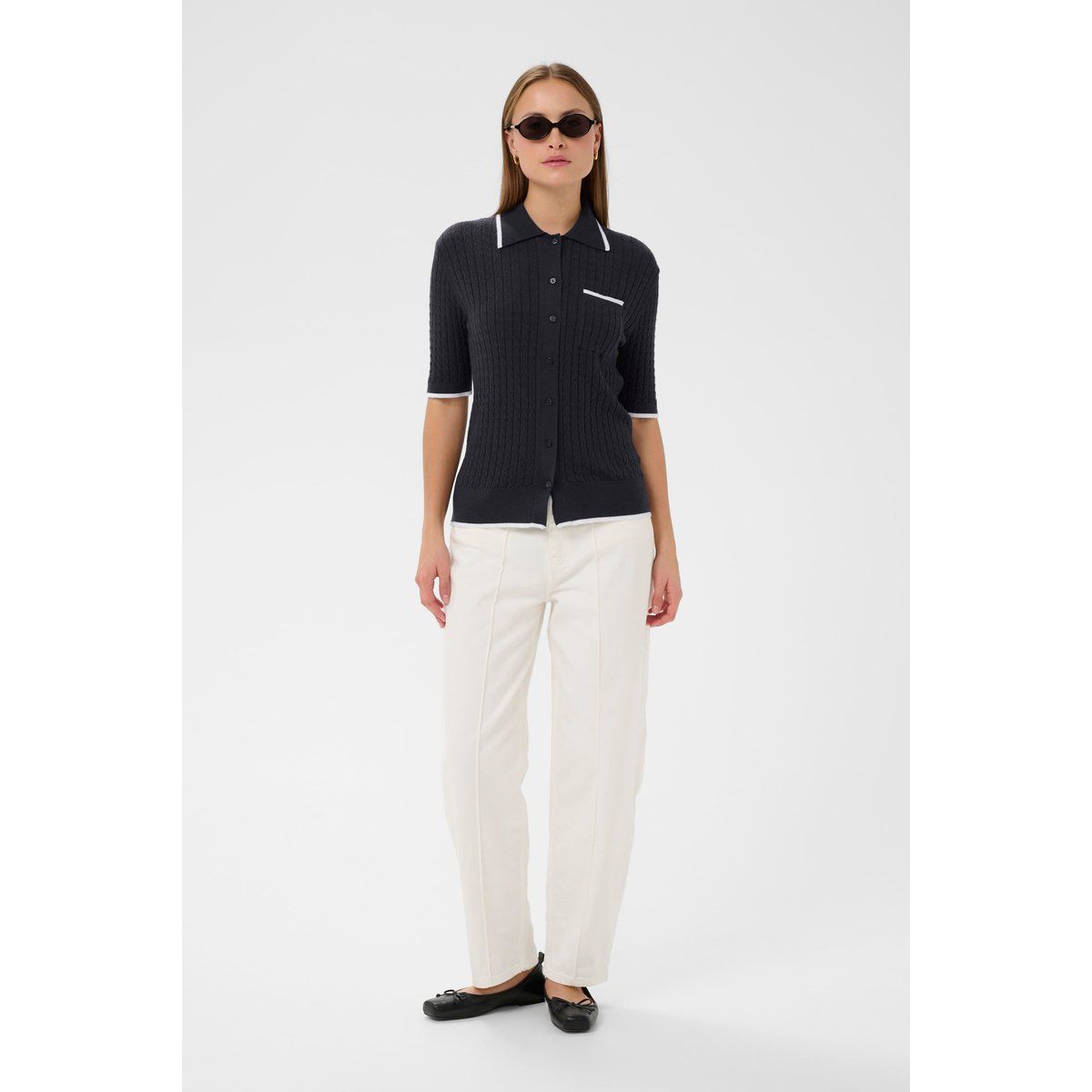 Strickjacke SLSpina Strickjacke Gerade Passform