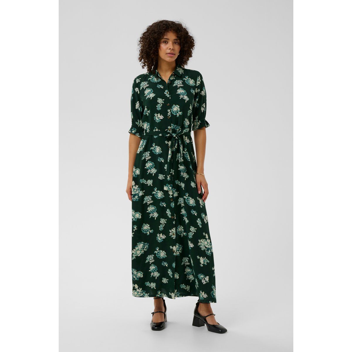 Maxi-Hemdkleid mit Blumenmuster