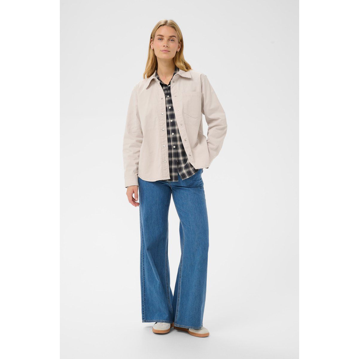 Gerade geschnittene Damen Hemdjacke